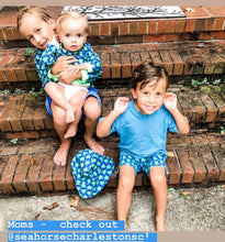 Boys Elastic Waist Shorts -Green Turtle